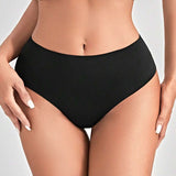 Dámské ležérní pohodlné kalhotky s vysokým pasem v černé barvě Snug Zone z vysoce pružné tkaniny