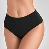 Dámské ležérní pohodlné kalhotky s vysokým pasem v černé barvě Snug Zone z vysoce pružné tkaniny