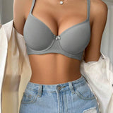 Podprsenka Soft Rib s mašličkou a krystalovým přívěskem