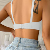 Podprsenka Soft Rib s mašličkou a krystalovým přívěskem