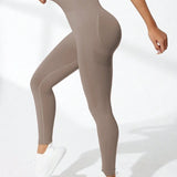 Easithlete 4dílná sada bezešvých vysoce strečových sportovních legín