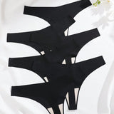 Dámské bezešvé tanga kalhotky, nízký pas, 6 kusů/balení, různé barevné varianty.