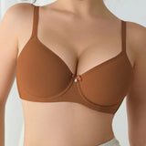 Podprsenka Soft Rib s mašličkou a krystalovým přívěskem