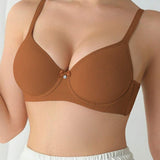 Podprsenka Soft Rib s mašličkou a krystalovým přívěskem