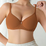 Podprsenka Soft Rib s mašličkou a krystalovým přívěskem