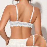 Peach Girl béžová sexy podprsenka s krajkovým zapínáním vpředu, tenké košíčky, pohodlná a prodyšná se záhyby