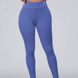 Dámské jógové kalhoty s voštinovými kapsami, Bezešvé sportovní legíny, Jednobarevné, Vysoký pas, Prodyšné, Běh, Fitness, Shaping, Tanga, Dámské kalhoty, Dámské oblečení, Sportovní legíny