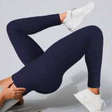 Dámské jógové kalhoty s voštinovými kapsami, Bezešvé sportovní legíny, Jednobarevné, Vysoký pas, Prodyšné, Běh, Fitness, Shaping, Tanga, Dámské kalhoty, Dámské oblečení, Sportovní legíny