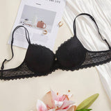 Pohodlná prémiová krajková push-up podprsenka Snug Zone s kosticemi a výstelkou pro ženy