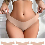 Sada 3 bezešvých, prodyšných a pohodlných tang s vysokou elasticitou, jednobarevné, rychleschnoucí, ideální pro každodenní nošení.