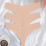 Sada 3 bezešvých, prodyšných a pohodlných tang s vysokou elasticitou, jednobarevné, rychleschnoucí, ideální pro každodenní nošení.