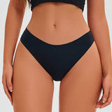 1ks dámské sexy kalhotky s nízkým pasem, bezešvé, krajkové, prošívané, černé